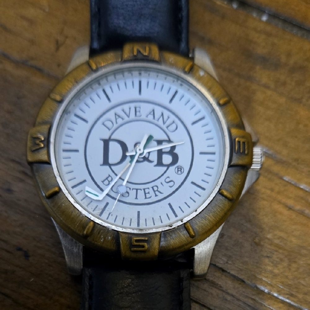Men's Watch - Black and Gold